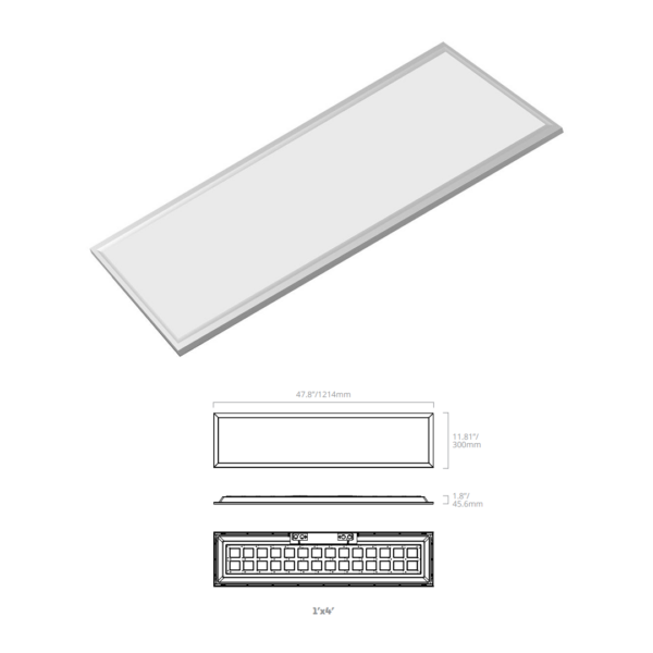 led backlit panel replacement fixture 1x4 by eiko