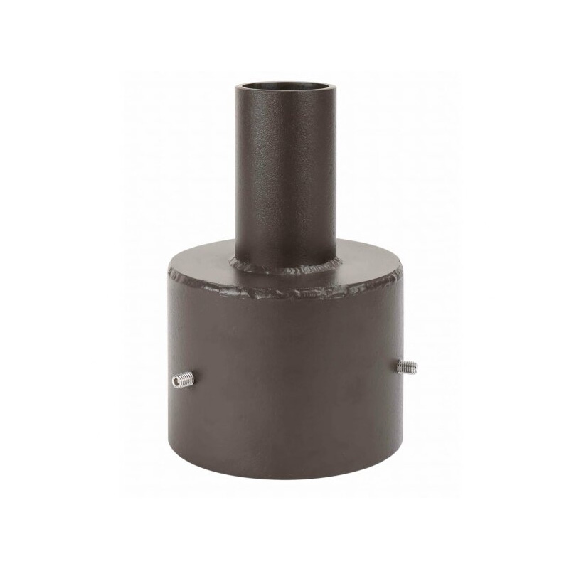 5-inch Round Pole Top 2-3/8-inch O.D. Tenon Adapter Dark Bronze