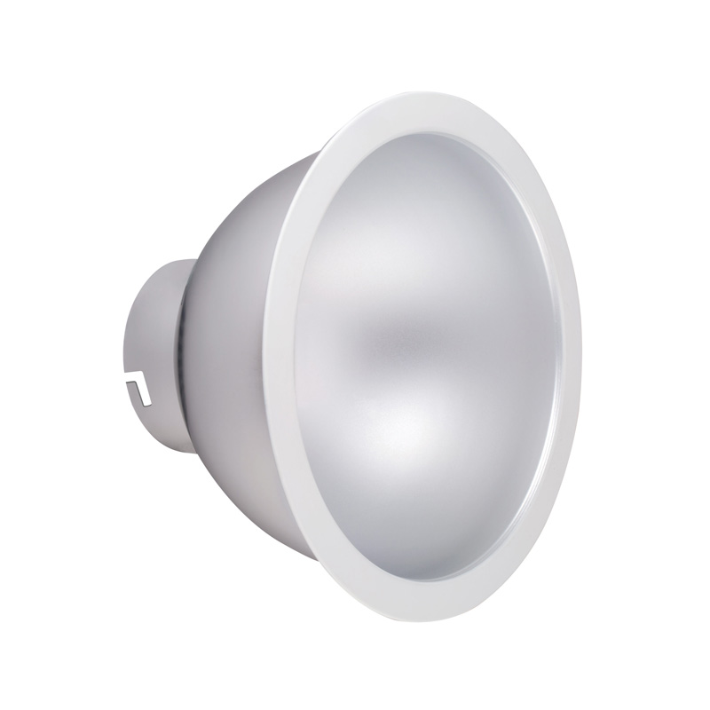 10-in Round Reflector Trim 80 Degree Light Distribution, White Trim and Aluminum Body