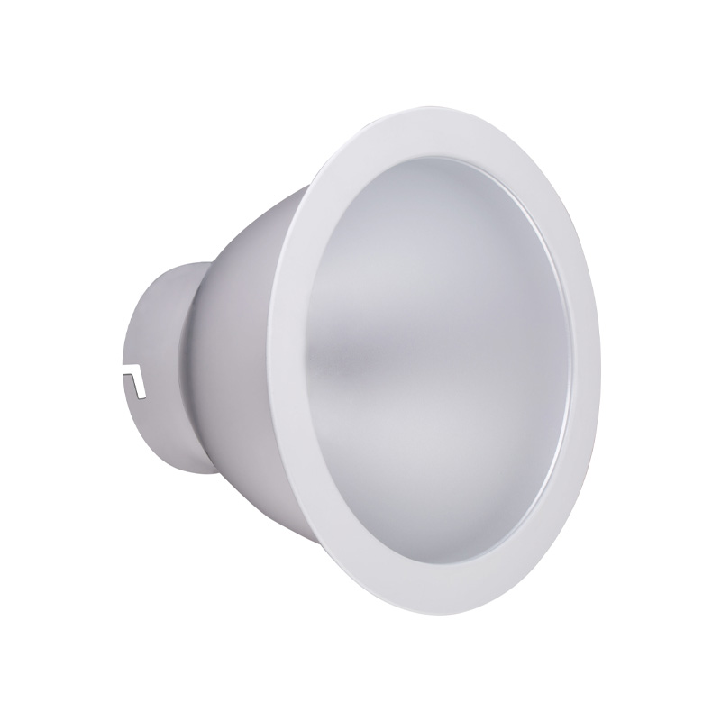 8-in Round Reflector Trim 75 Degree Light Distribution White Trim and Aluminum Body