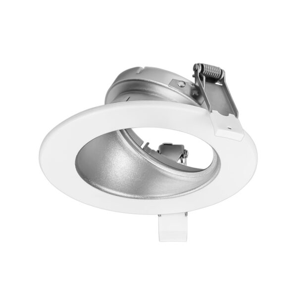 4-in Round Wall Washer Trim White Trim and Aluminum Body