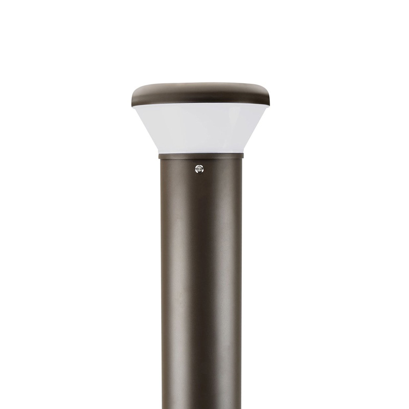 MBL01 SERIES LED 3-CCT Bollard Light 3.5-FT 26W Select 3000K 4000K 5000K Dark Bronze Clear PC Lens