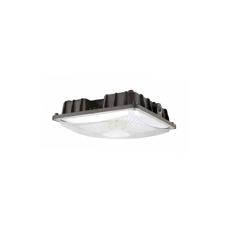 MCP05 SERIES LED Square Canopy Light 27W Non-Dimmable Dark Bronze or White Prismatic PC Lens