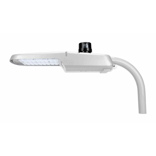 MRL01 SERIES LED Street Light 100W w/ Photocell Silver Clear PC Lens