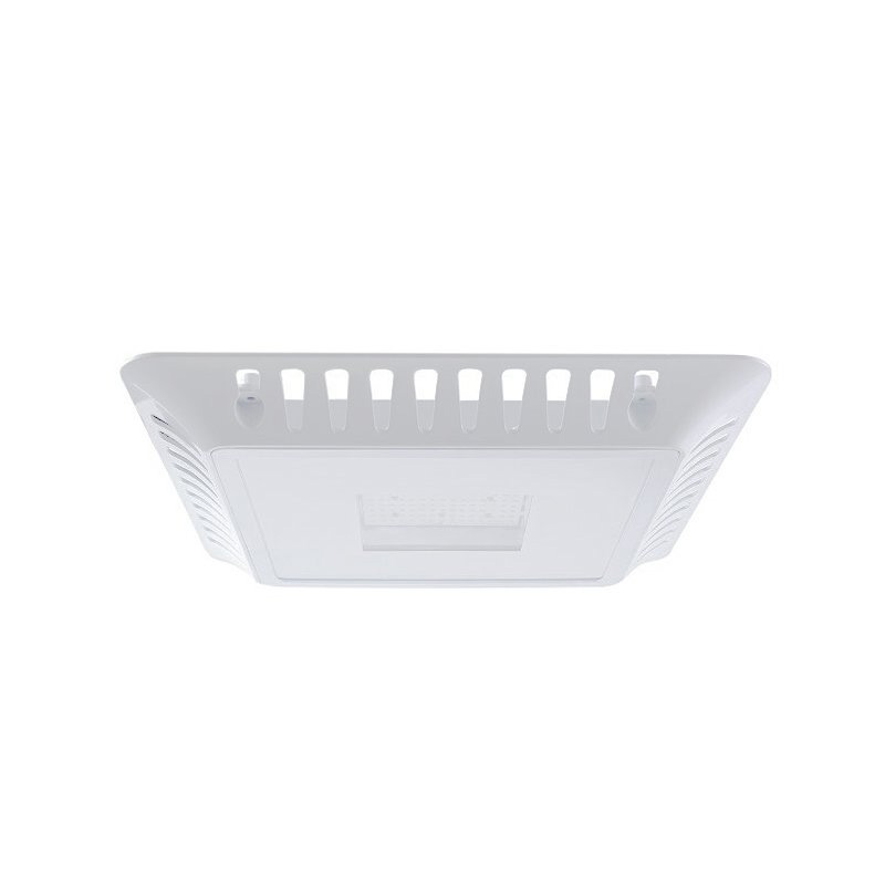 WSD SERIES LED Slim Gas Station Canopy Light 120W White Clear Tempered Glass Lens