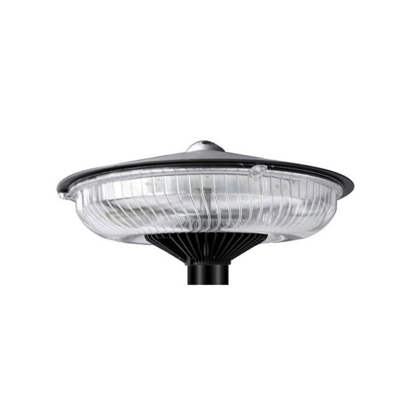 WSD SERIES LED Round Post Top Light 60W Dark Bronze Prismatic Semi Frosted PC Lens