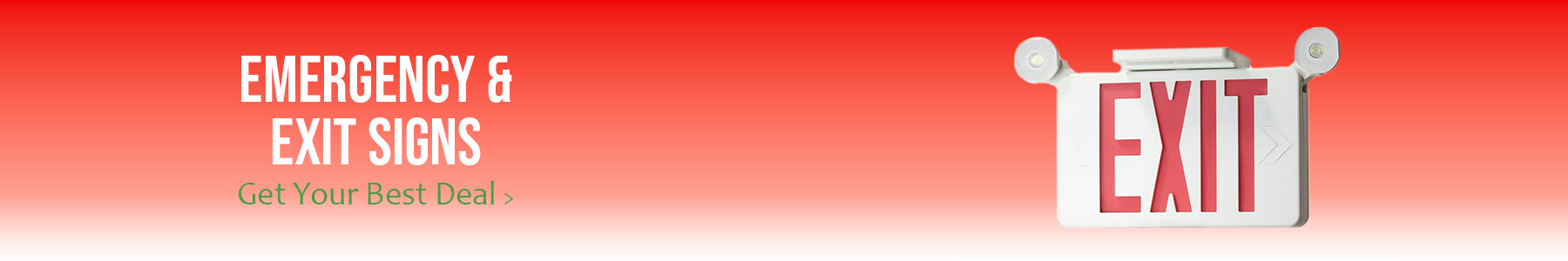 exit and emergency signs slider with red background 