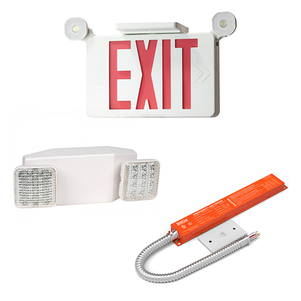 Exit and Emergency Lighting with drivers and light