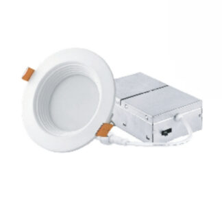 FLK, 6'' Canless Recessed Downlight , 120VAC, Triac Dimming, 12W, 2700K/3000K/3500K/4000K/5000K 5CCT Adjustable, 82lm/W, CRI>90, White finish