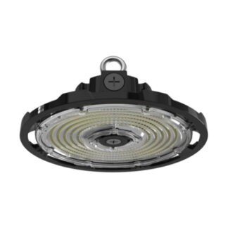 Ever-Tie, 85/120/150W  tunable LED UFO Highbay Light, 120-277Vac,  145-150LPW, Tunable 4000K/5000K, 0-10V DIM, 12v Aux Sensor Base,  Black Finish