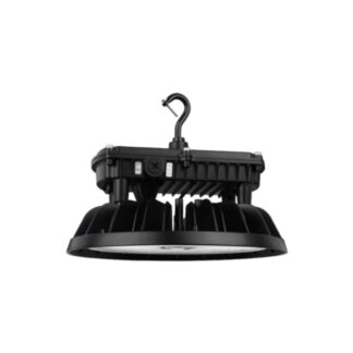 XSY, Higher Powered UFO, Wattage Tunable:  (310/270/240)W, Max. 47,430lm, AC120-277V, 5000K, 150lm/w, Ra80, 0-10V Dimmable, With sensor base, DLC 5.1 Premium, Black , 5ft Whip