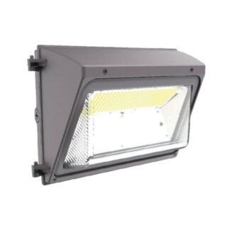 FLK, 14" Semi-Cutoff Wall Pack , 120 -277VAC, 10V DIM, Power:60/90/100/120W Selectable, 3000K/4000K/5000K 3CCT Selectable, 150lm/W, CRI:80, W/ built-in photocell ON/OFF, Cover Type:Glass, Bronze Finish