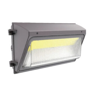 FLK, 18" Semi-Cutoff Wall Pack , 120 -277VAC, 10V DIM, Power:80/100/120/150W Selectable, 3000K/4000K/5000K 3CCT Selectable, 150lm/W, CRI:80, W/ built-in photocell ON/OFF, Cover Type :Glass, Bronze Finish