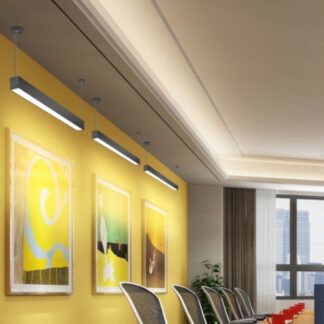 FLK, ZETA 2 SERIES - LED 3.8-inch Tunable Architectural Linears, 4-FT, 40W Max (3-WATT + 3-CCT), 50% Up/50% Down or 100% Down Light Module, White or Black, Frosted Acrylic Diffuser or Regressed Lens, 120-277V*